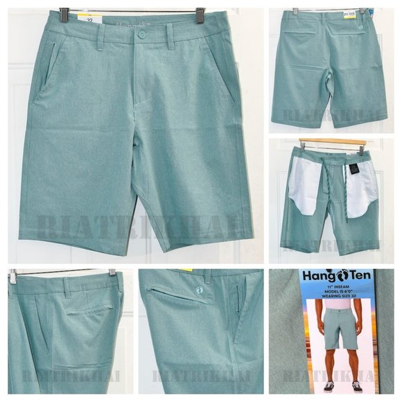Hang Ten Men's Hybrid Short 4 Way Stretch Quick Dry‎ - Picture 1 of 8